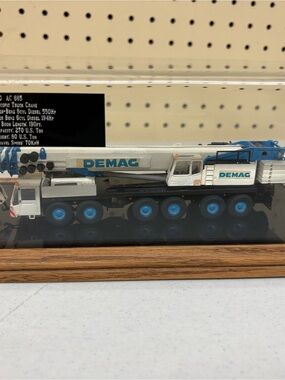 Blue and White Mobile Crane Collectible Model